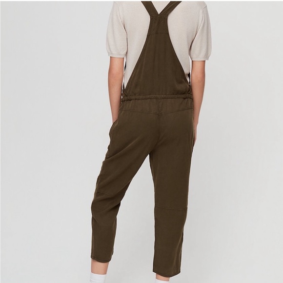ARITZIA | WILFRED FREE ‘VALLETTA OVERALLS’ DRAPEY WASHED TWILL CINCH TIE WAIST - Picture 6 of 16